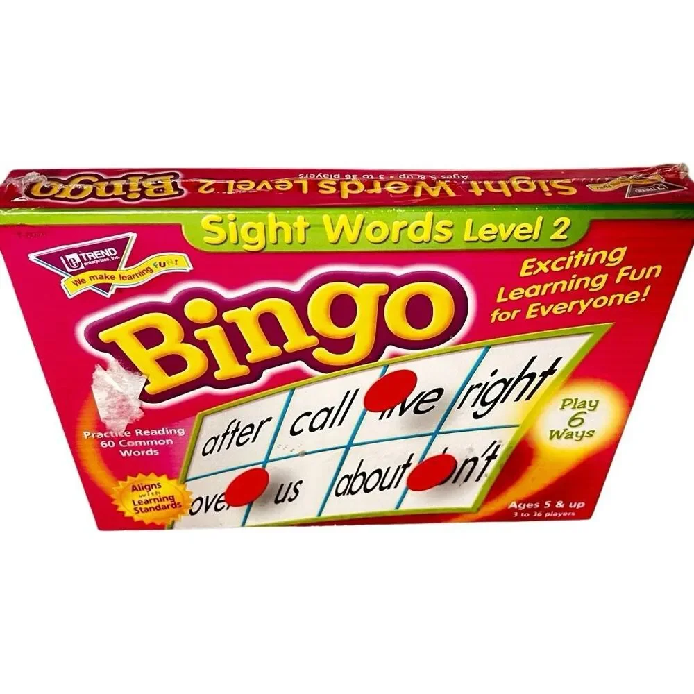 Sight Words Level 2 Bingo game by Trend Enterprises New Sealed in Box